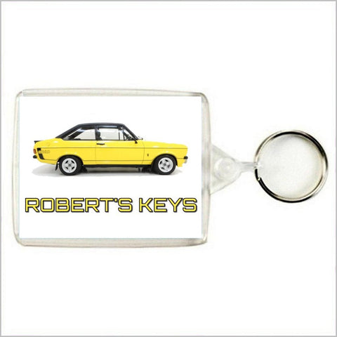 Personalised Classic Car Keyring / Bag Tag for FORD ESCORT MARK 2 MEXICO Enthusiasts