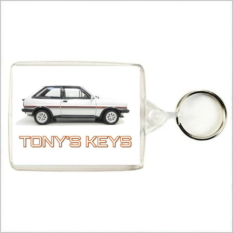 Personalised Classic Car Keyring / Bag Tag for FORD FIESTA MARK 1 XR2 Enthusiasts