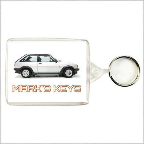 Personalised Classic Car Keyring / Bag Tag for FORD FIESTA MARK 2 XR2 Enthusiasts