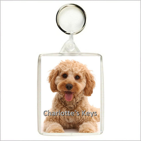 Personalised COCKAPOO DOG Keyring / Bag Tag