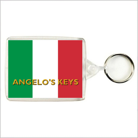 Personalised ITALY / BANDIERA D'ITALIA / IL TRICOLORE / ITALIAN FLAG Keyring / Bag Tag