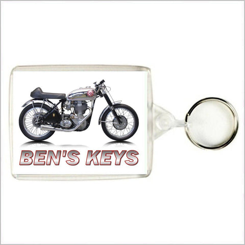 Personalised Classic Motorcycle Keyring / Bag Tag for BSA GOLDSTAR Enthusiasts
