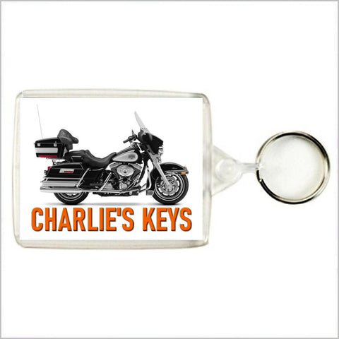 Personalised Classic Motorcycle Keyring / Bag Tag for HARLEY DAVIDSON ELECTRA GLIDE Enthusiasts