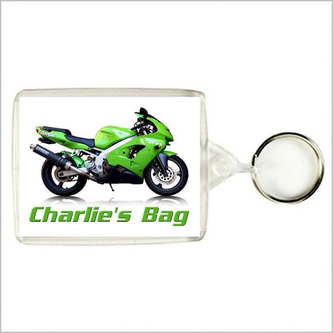 Personalised Classic Motorcycle Keyring / Bag Tag for KAWASAKI NINJA Enthusiasts