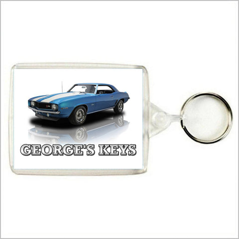 Personalised American Muscle Car Keyring / Bag Tag for CHEVROLET CAMARO Enthusiasts