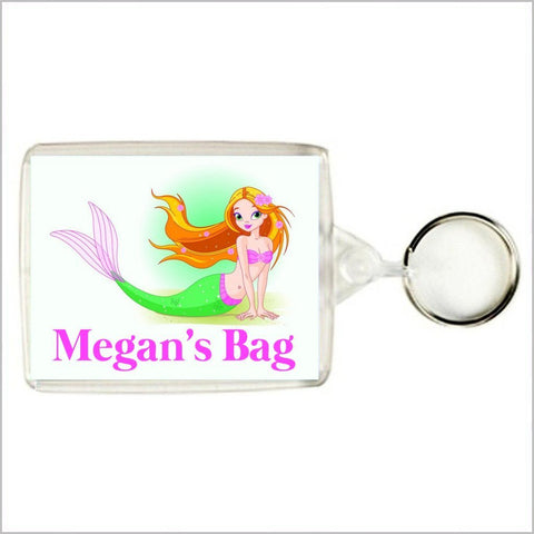 Personalised MERMAID Keyring / Bag Tag