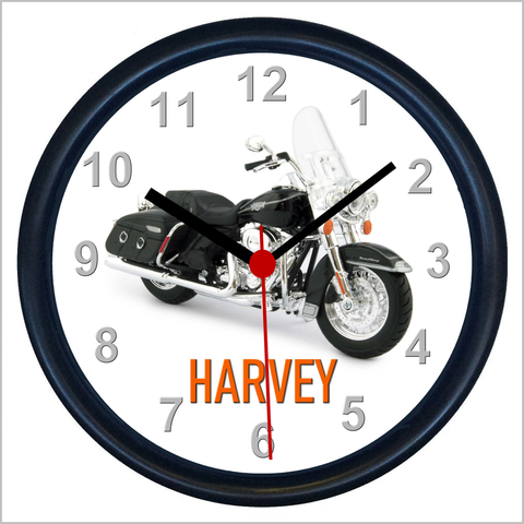 Personalised Classic Motorcycle Wall Clock for HARLEY DAVIDSON ROAD KING Enthusiasts