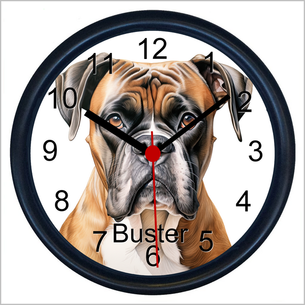Personalised BOXER DOG Wall Clock