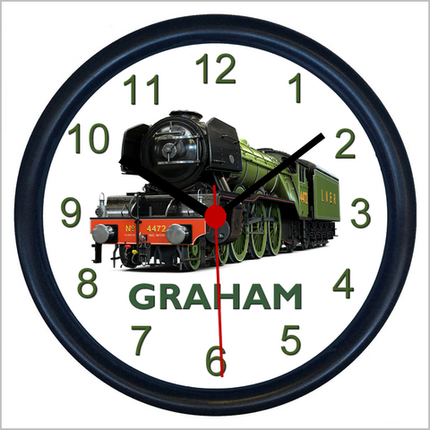 Personalised LNER No. 4472 "THE FLYING SCOTSMAN" Steam Locomotive Wall Clock