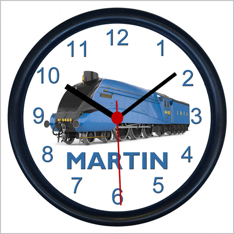Personalised LNER No. 4468 "MALLARD" Steam Locomotive Wall Clock