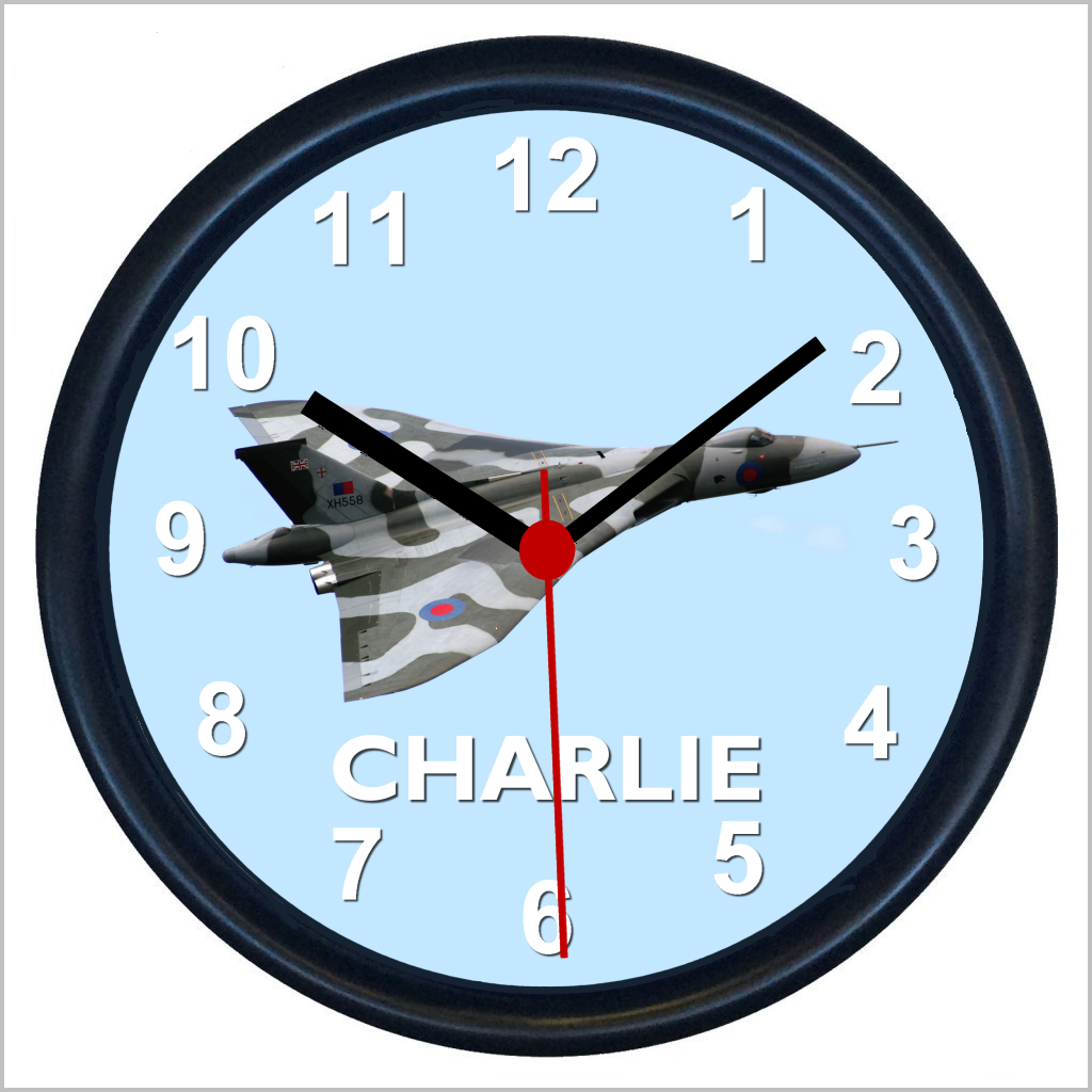 Personalised AVRO VULCAN Bomber Aircraft Wall Clock