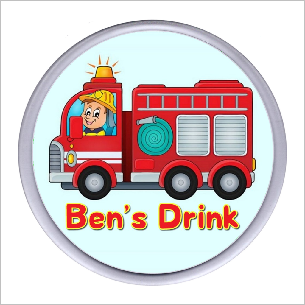 Personalised FIRE ENGINE Acrylic Drinks Coaster