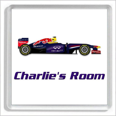 Personalised GRAND PRIX RACING CAR Bedroom Door Plaque