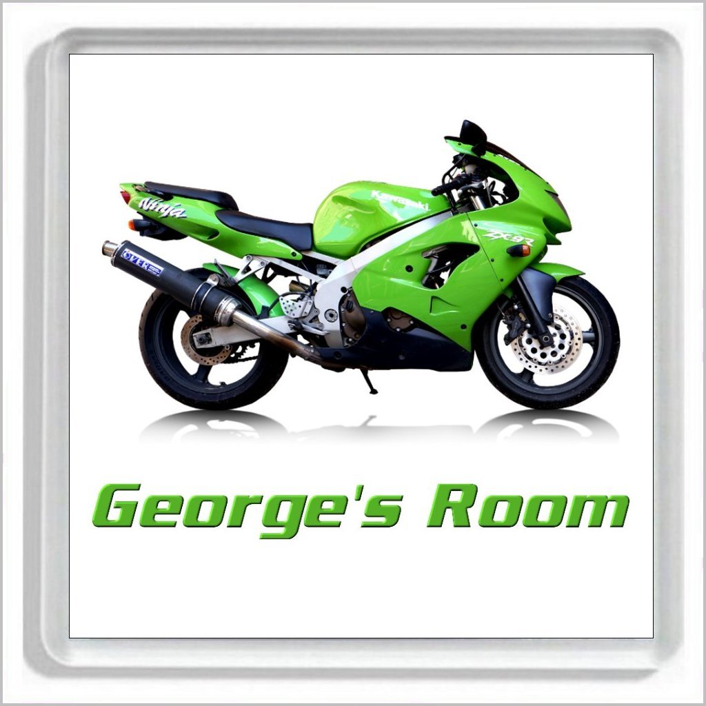 Personalised Classic Motorcycle Bedroom Door Plaque for KAWASAKI NINJA Enthusiasts