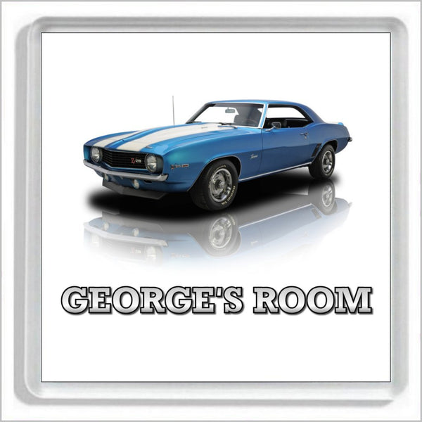 Personalised American Muscle Car Bedroom Door Plaque for CHEVROLET CAMARO Enthusiasts