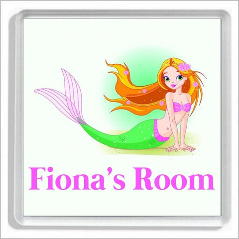 Personalised MERMAID Girls Bedroom Door Plaque