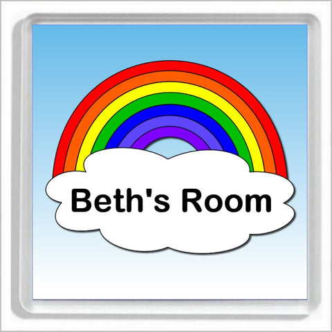 Personalised RAINBOW Bedroom Door Plaque