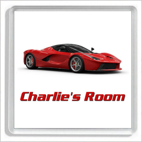 Personalised Supercar Bedroom Door Plaque for FERRARI LA FERRARI Enthusiasts