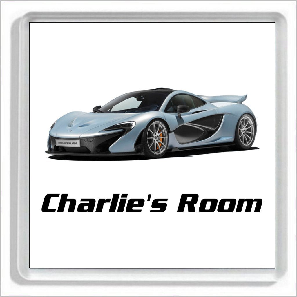 Personalised Supercar Bedroom Door Plaque for McLAREN P1 Enthusiasts