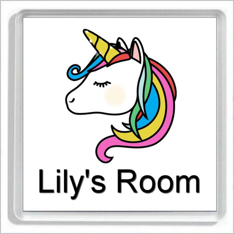 Personalised UNICORN Girls Bedroom Door Plaque