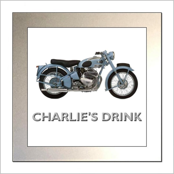 Personalised Classic Motorcycle Glass Drinks Coaster for ARIEL SQUARE FOUR Enthusiasts