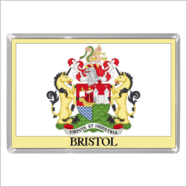 UK ENGLAND - ENGLISH CITY COATS OF ARMS Jumbo Acrylic Fridge Magnets (55 DESIGNS)