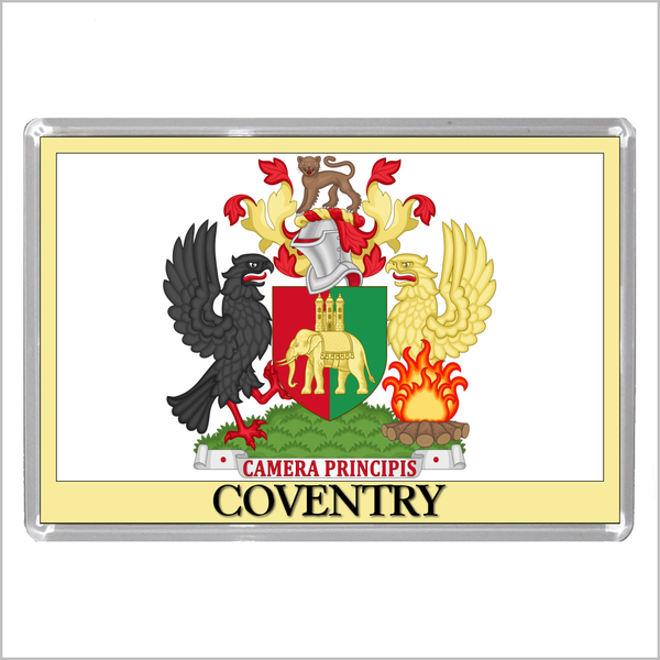 UK ENGLAND - ENGLISH CITY COATS OF ARMS Jumbo Acrylic Fridge Magnets (55 DESIGNS)