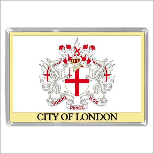 UK ENGLAND - ENGLISH CITY COATS OF ARMS Jumbo Acrylic Fridge Magnets (55 DESIGNS)