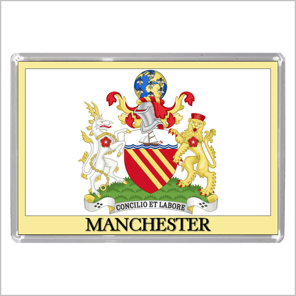 UK ENGLAND - ENGLISH CITY COATS OF ARMS Jumbo Acrylic Fridge Magnets (55 DESIGNS)