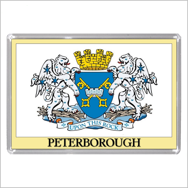 UK ENGLAND - ENGLISH CITY COATS OF ARMS Jumbo Acrylic Fridge Magnets (55 DESIGNS)