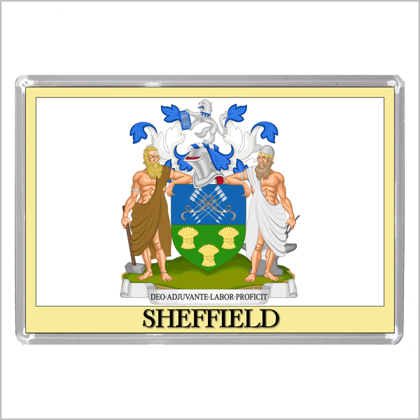 UK ENGLAND - ENGLISH CITY COATS OF ARMS Jumbo Acrylic Fridge Magnets (55 DESIGNS)