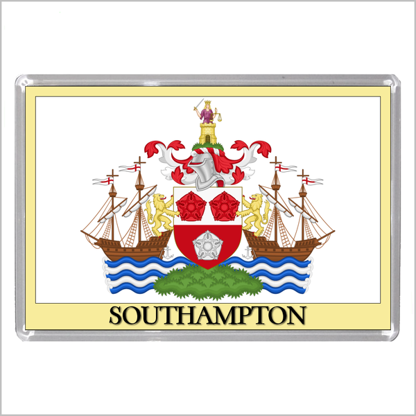 UK ENGLAND - ENGLISH CITY COATS OF ARMS Jumbo Acrylic Fridge Magnets (55 DESIGNS)
