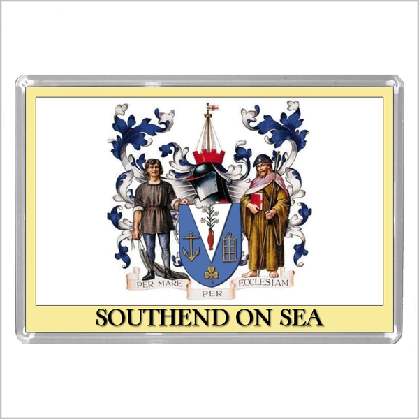 UK ENGLAND - ENGLISH CITY COATS OF ARMS Jumbo Acrylic Fridge Magnets (55 DESIGNS)