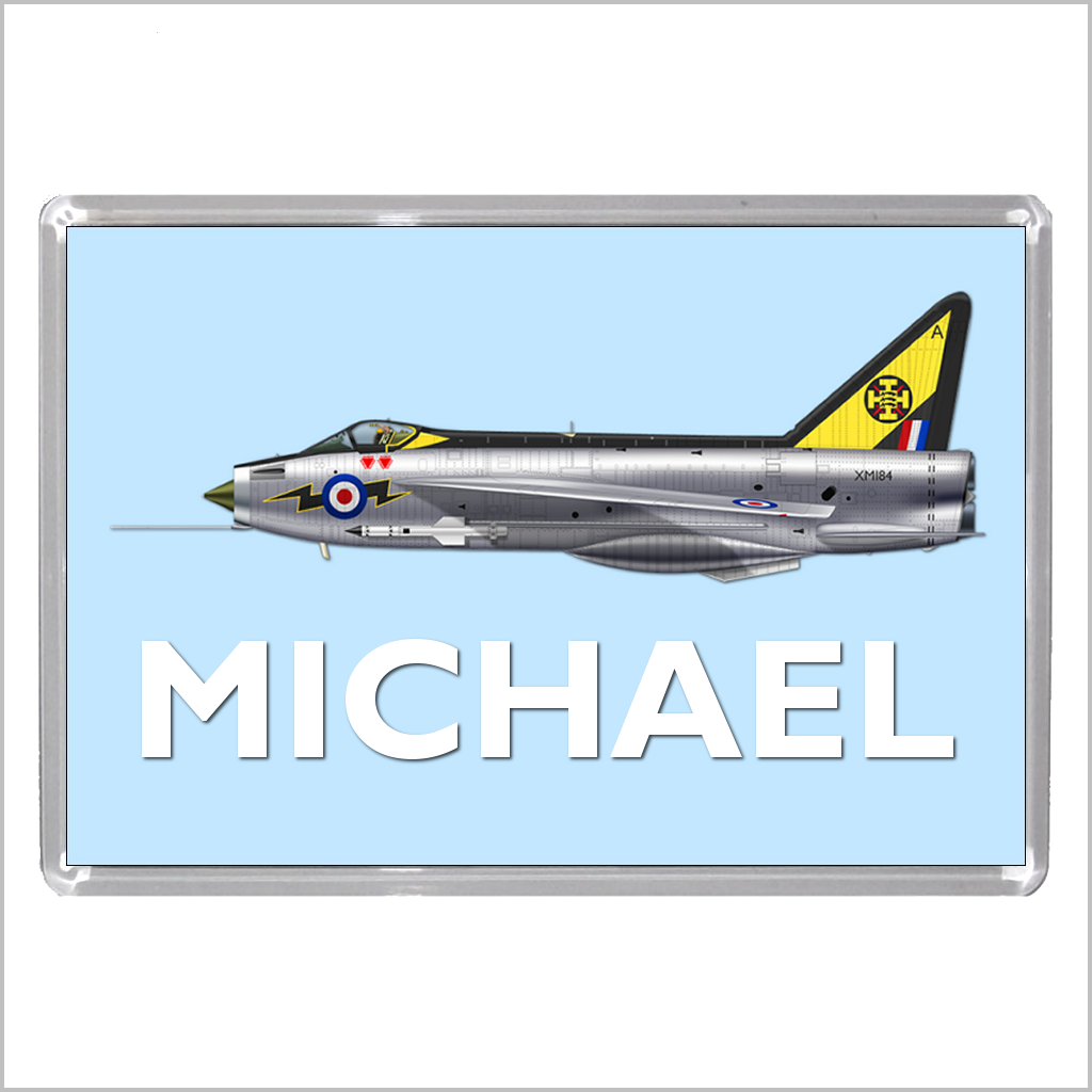 Personalised ENGLISH ELECTRIC LIGHTNING Jet Fighter Aircraft Jumbo Acrylic Fridge Magnet