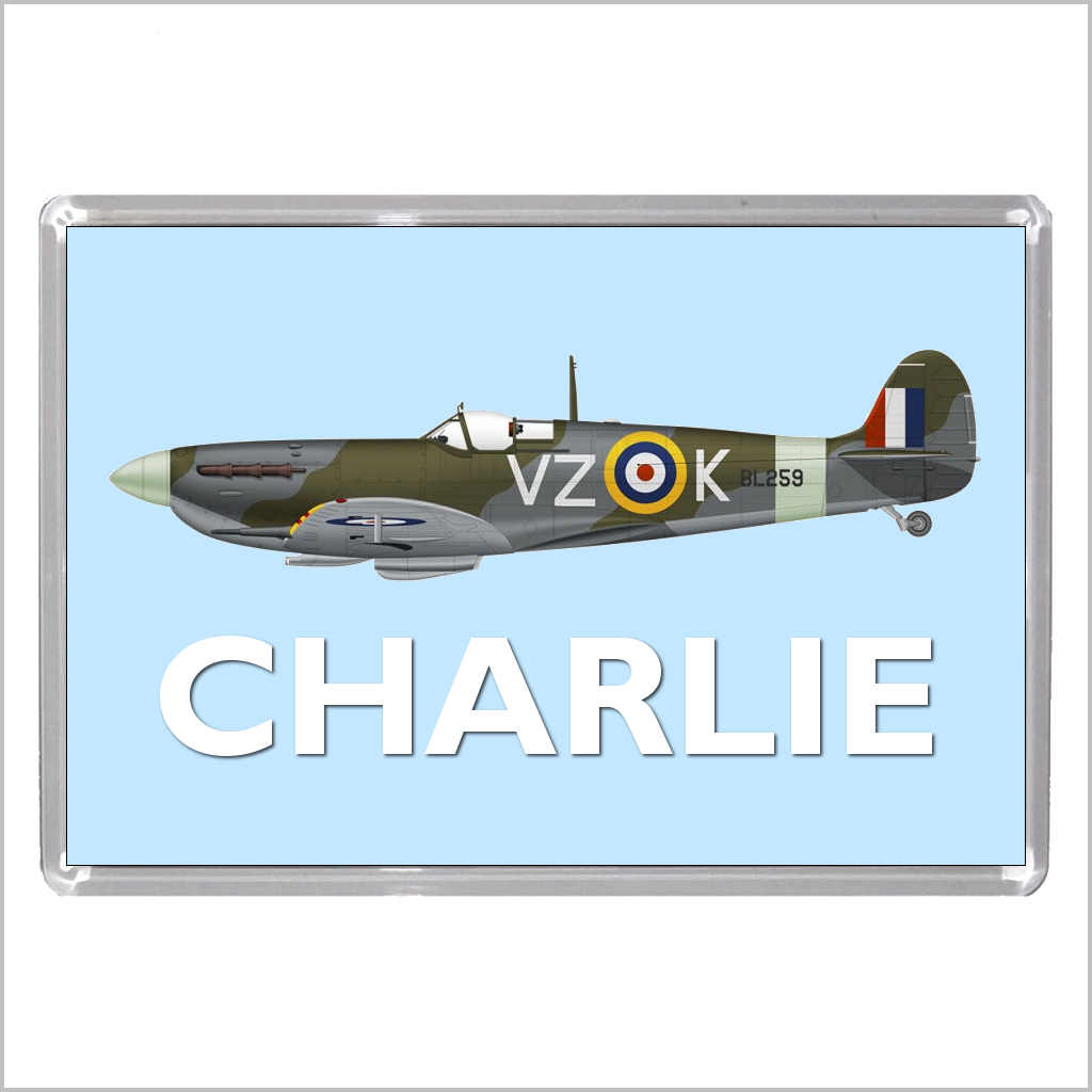 Personalised SUPERMARINE SPITFIRE World War Two Fighter Aircraft Jumbo Acrylic Fridge Magnet