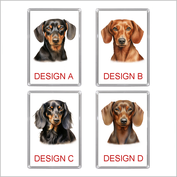 Personalised DACHSHUND (SAUSAGE DOG) Jumbo Acrylic Fridge Magnet - FOUR DESIGNS AVAILABLE