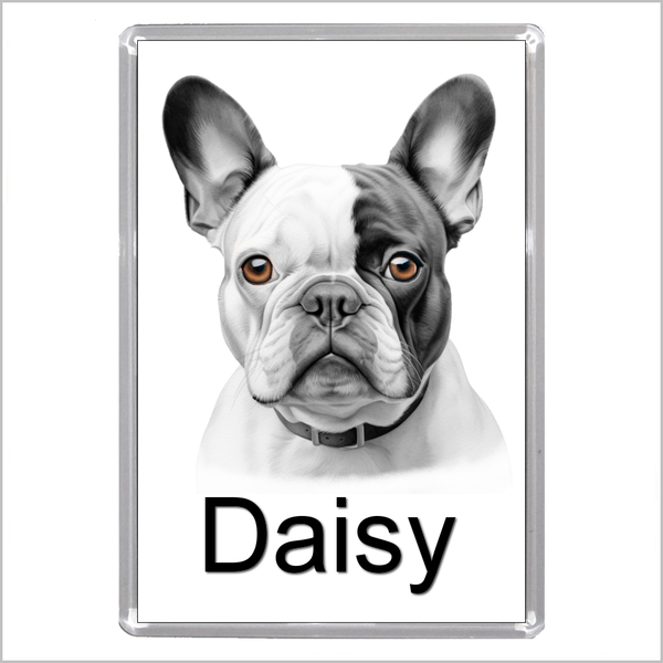 Personalised FRENCH BULLDOG Jumbo Acrylic Fridge Magnet - THREE DESIGNS AVAILABLE