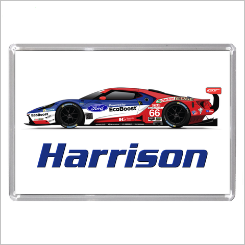 Personalised FORD GT LE MANS SPORTS CAR Jumbo Acrylic Fridge Magnet