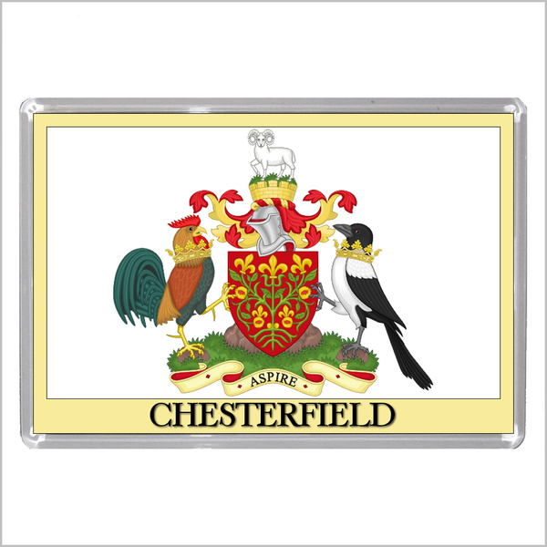 UK ENGLAND - ENGLISH TOWN COATS OF ARMS Jumbo Acrylic Fridge Magnets - Town Names A to L (52 DESIGNS)