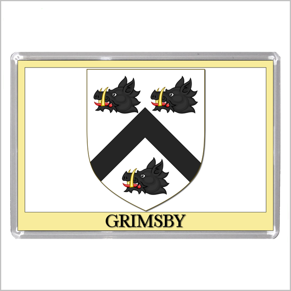 UK ENGLAND - ENGLISH TOWN COATS OF ARMS Jumbo Acrylic Fridge Magnets - Town Names A to L (52 DESIGNS)