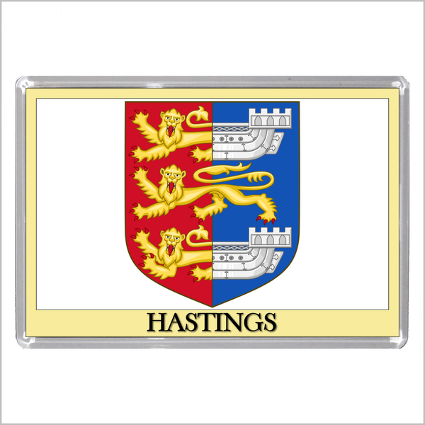 UK ENGLAND - ENGLISH TOWN COATS OF ARMS Jumbo Acrylic Fridge Magnets - Town Names A to L (52 DESIGNS)