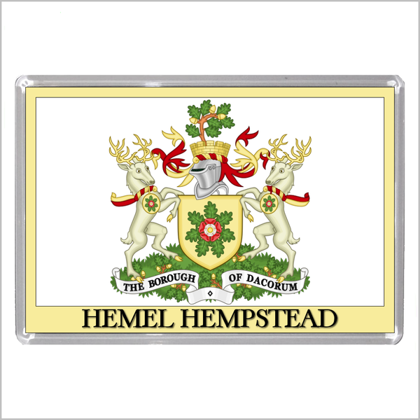 UK ENGLAND - ENGLISH TOWN COATS OF ARMS Jumbo Acrylic Fridge Magnets - Town Names A to L (52 DESIGNS)