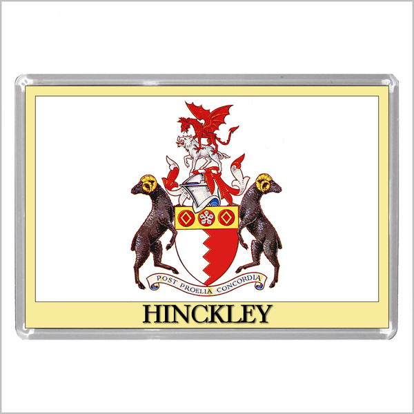 UK ENGLAND - ENGLISH TOWN COATS OF ARMS Jumbo Acrylic Fridge Magnets - Town Names A to L (52 DESIGNS)