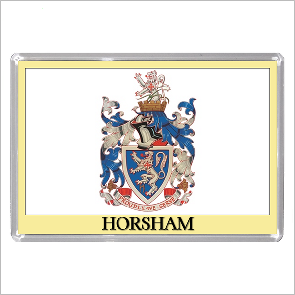 UK ENGLAND - ENGLISH TOWN COATS OF ARMS Jumbo Acrylic Fridge Magnets - Town Names A to L (52 DESIGNS)