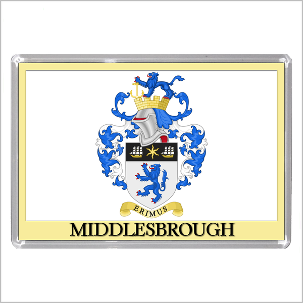 UK ENGLAND - ENGLISH TOWN COATS OF ARMS Jumbo Acrylic Fridge Magnets - Town Names M to Z (53 DESIGNS)