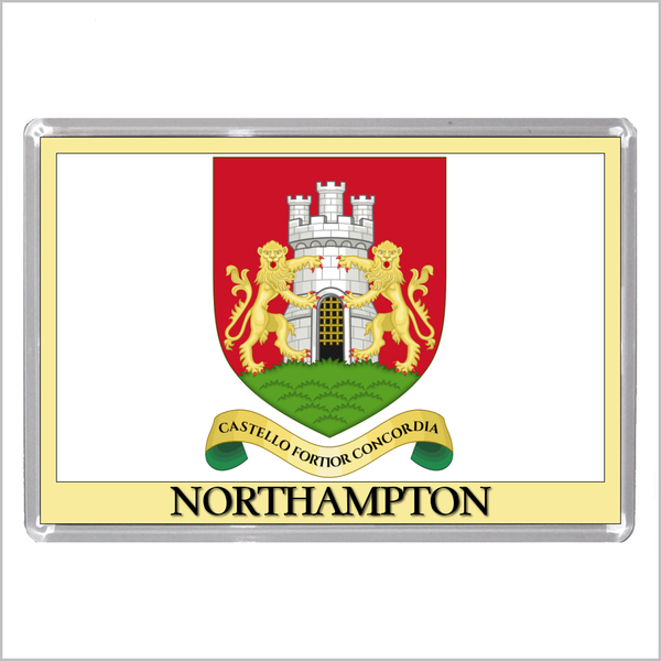 UK ENGLAND - ENGLISH TOWN COATS OF ARMS Jumbo Acrylic Fridge Magnets - Town Names M to Z (53 DESIGNS)