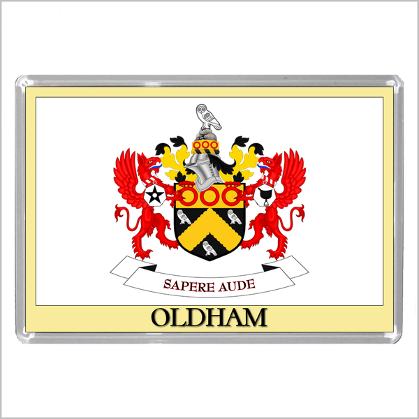 UK ENGLAND - ENGLISH TOWN COATS OF ARMS Jumbo Acrylic Fridge Magnets - Town Names M to Z (53 DESIGNS)