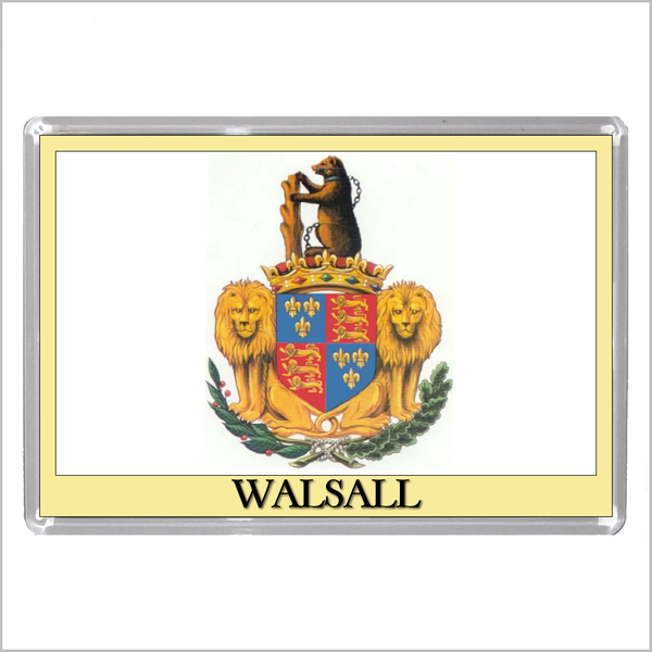 UK ENGLAND - ENGLISH TOWN COATS OF ARMS Jumbo Acrylic Fridge Magnets - Town Names M to Z (53 DESIGNS)