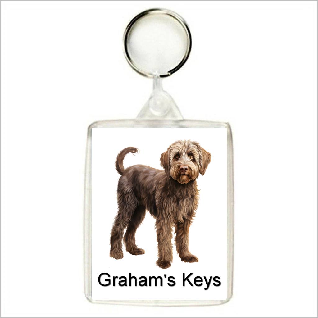 Personalised LABRADOODLE DOG Keyring / Bag Tag - FOUR DESIGNS AVAILABLE