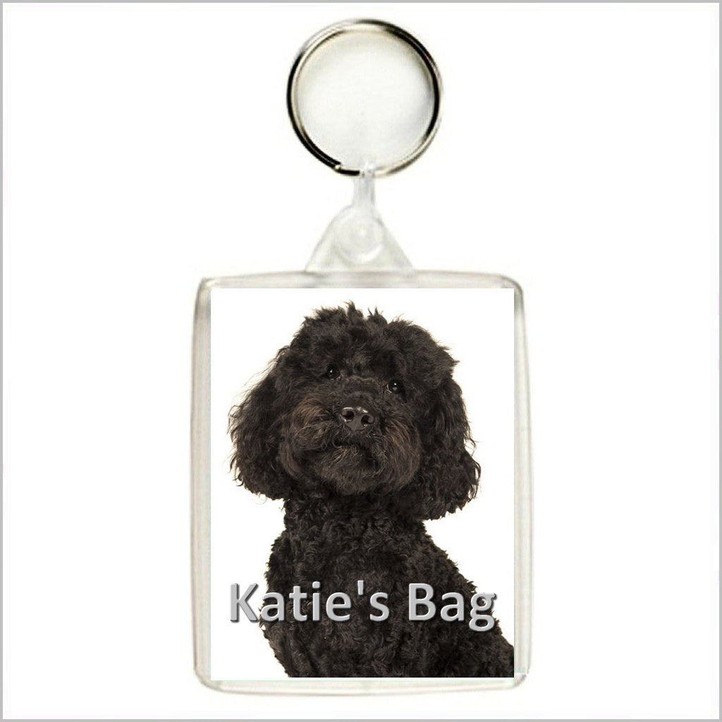 Personalised LABRADOODLE DOG Keyring / Bag Tag - TWO DESIGNS AVAILABLE